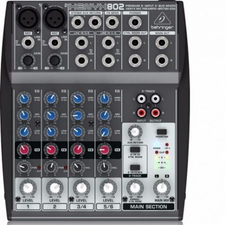 Mezcladora de 8 canales Behringer 802X - Envío Gratuito