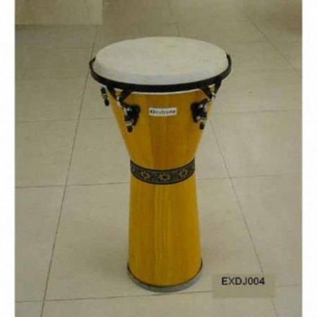 EXDJ004 Djembe 12 1/2 Madera Natural Aro Negro - Envío Gratuito